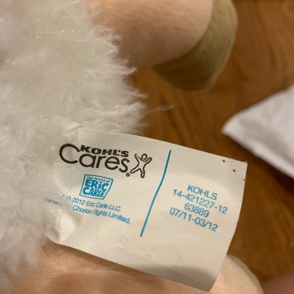 Kohl's Cares Eric Carle The Lamb & The Butterfly Sheep Plush 12" - Picture 2 of 4